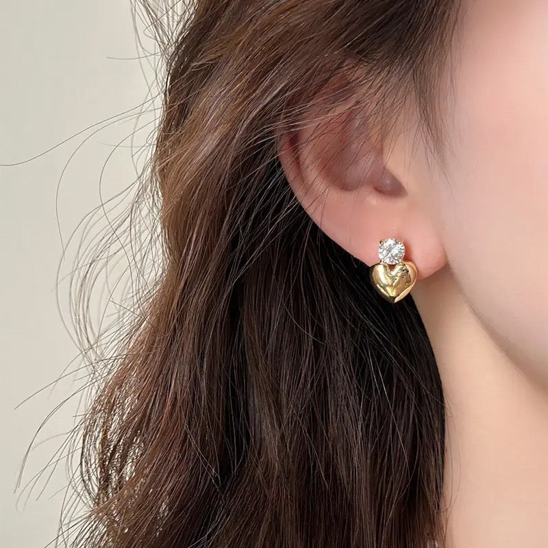 Sweetheart Stud Earrings