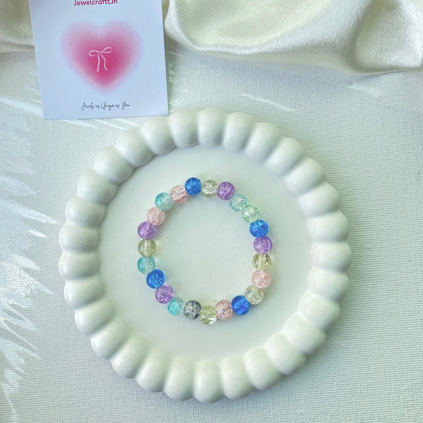 Blue Crystal Beaded Bracelet
