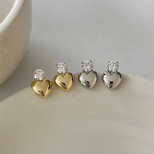 Sweetheart Stud Earrings