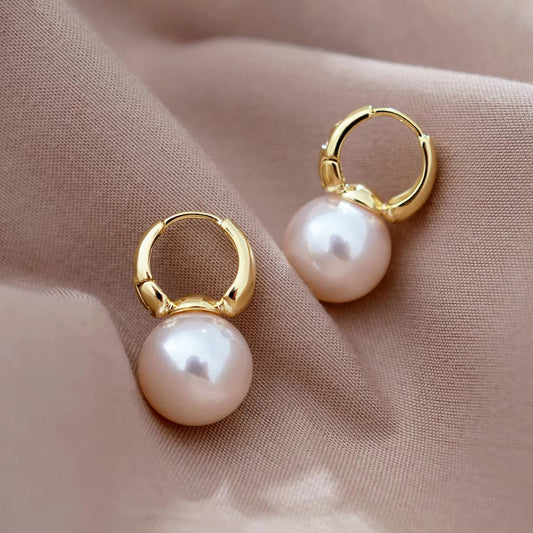 Gold Plated Pearl Drop Earrings