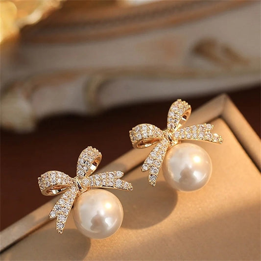 Pearl Bow Studs