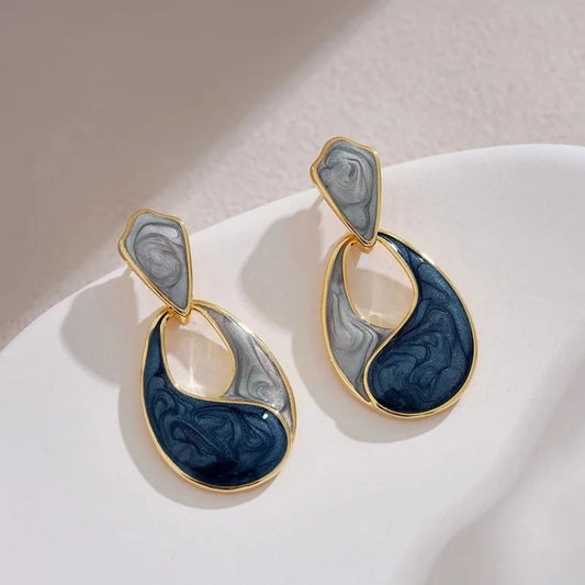 Oceanic Swirl Drop Earrings